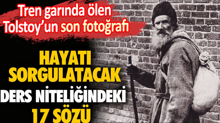 Araştırmacı Hacı Ahmet Ünlü TOLSTOY’UN DERS NİTELİĞİNDEKİ 17 SÖZÜ