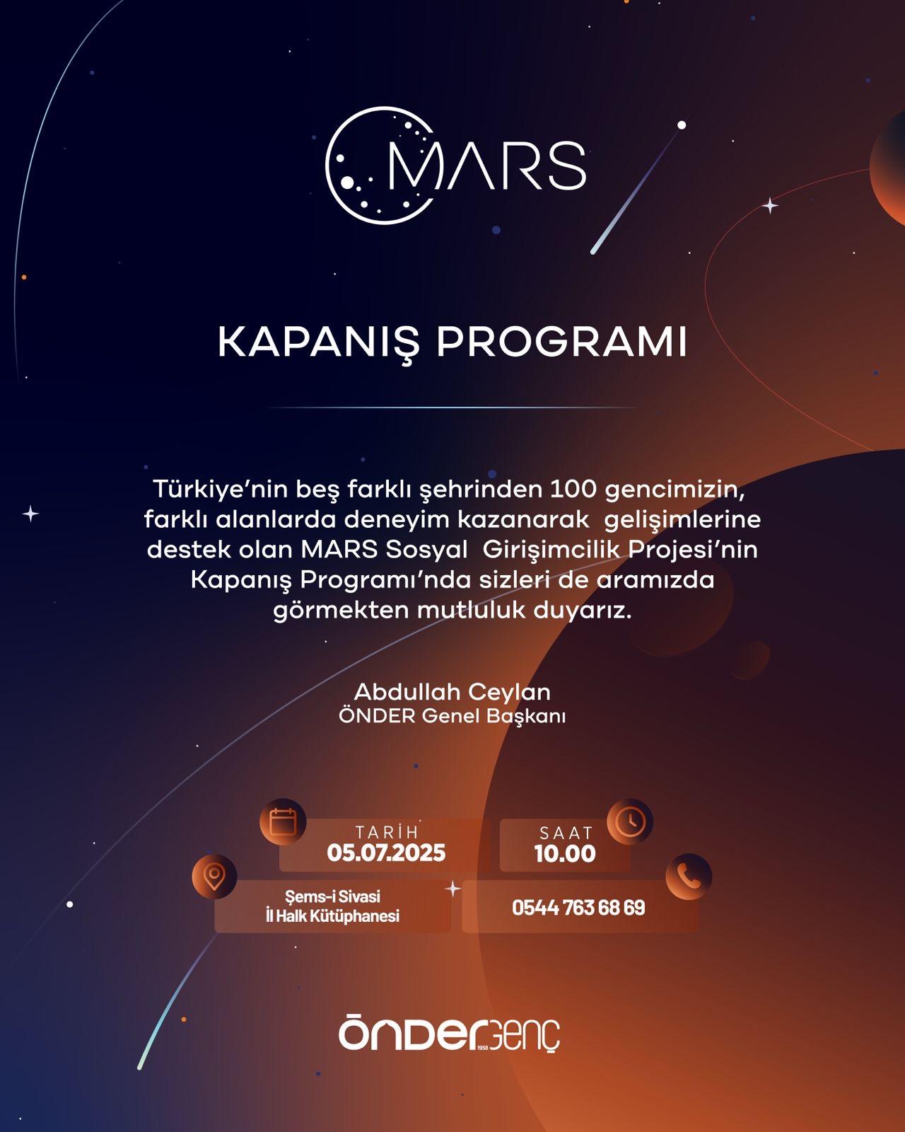 Mars Girişimcilik Projesi ikinci mezunlarını veriyor