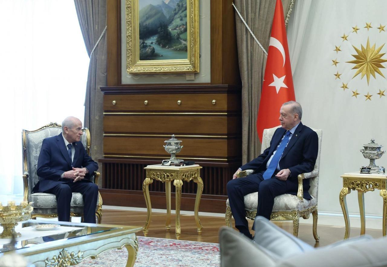 Cumhurbaşkanı Erdoğan, Bahçeli ve Buldan ile görüştü