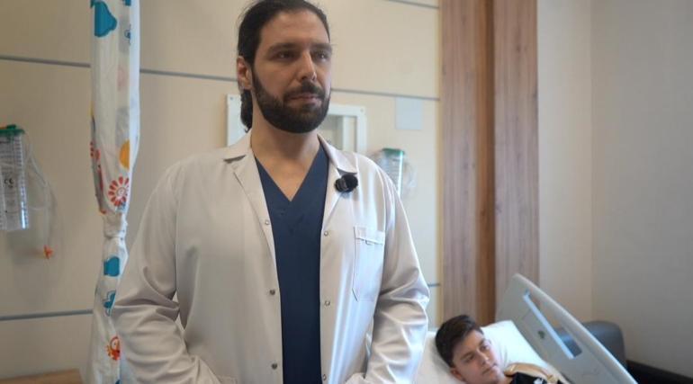 Belindeki tümör nedeniyle felç riski bulunan Bünyamin, sağlığına kavuştu