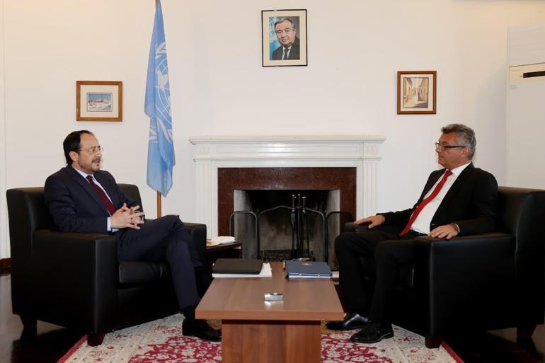 KKTC Cumhurbaşkanı Erhürman ile GKRY lideri Hristodulidis bir araya geldi