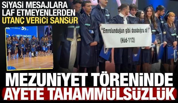 AK Parti Sözcüsü Çelik'ten mezuniyet töreninde ayet yazılı pankartın kapatılmasına tepki