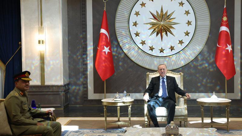 Cumhurbaşkanı Erdoğan, Pakistan Savunma Kuvvetleri Komutanı Munir’i kabul etti