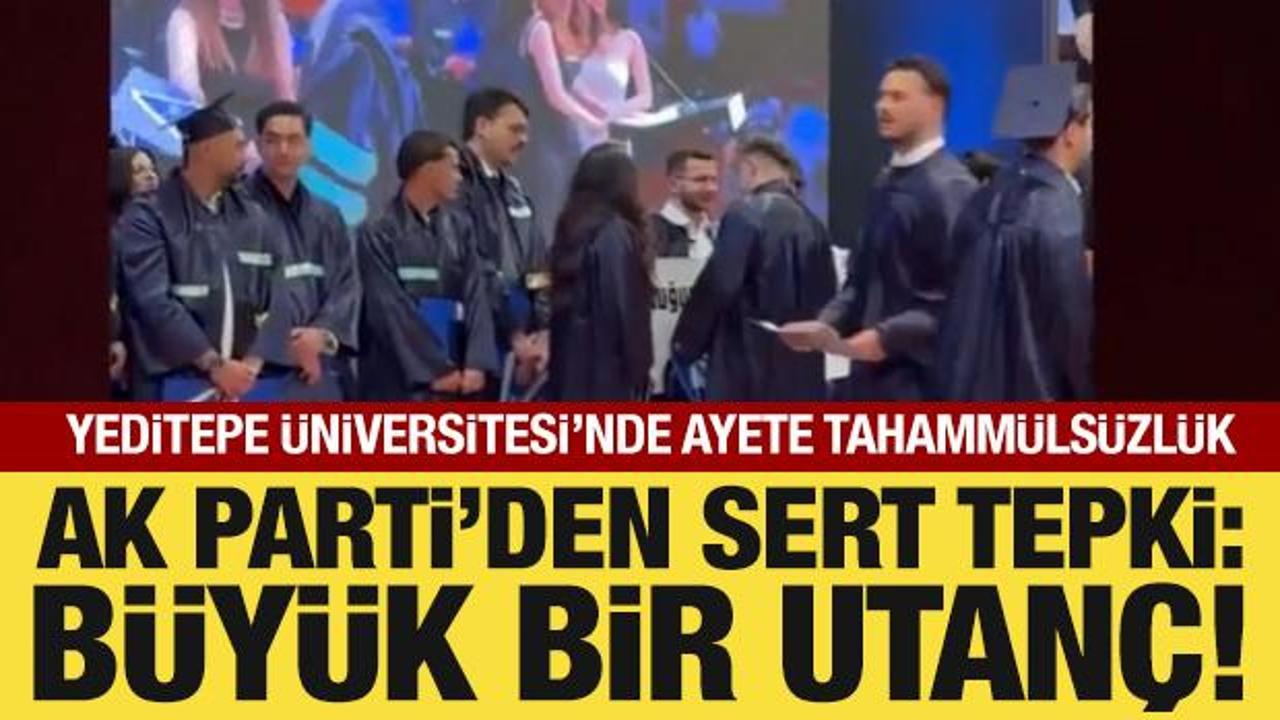 AK Parti Sözcüsü Çelik’ten mezuniyet töreninde ayet yazılı pankartın kapatılmasına tepki