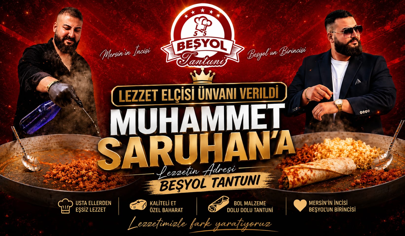 Muhammet Saruhan’ın Başarısı Taçlandı: “Lezzet Elçisi” Ünvanı Aldı